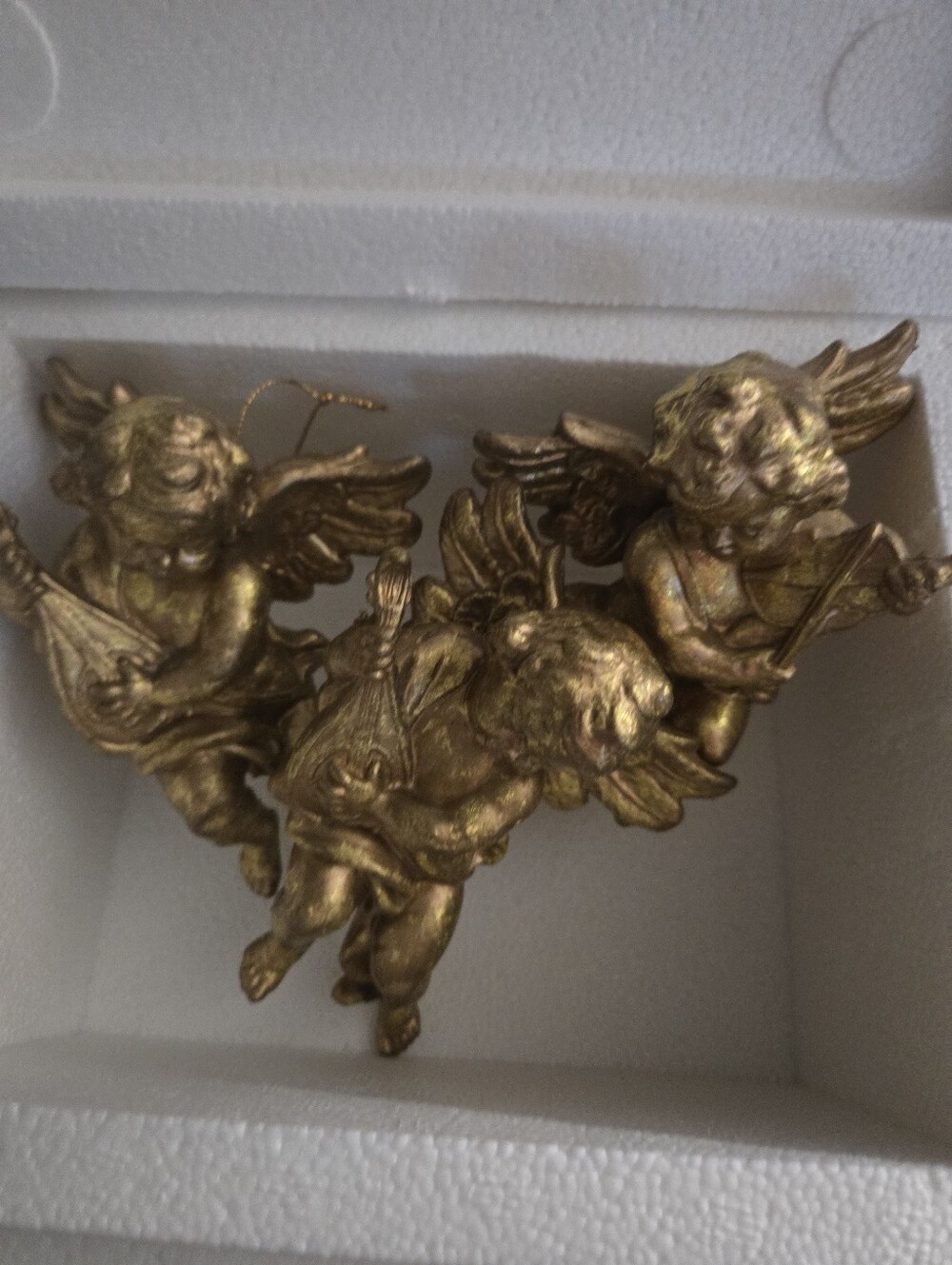 Set of 3 VTG assorted cherub ornaments